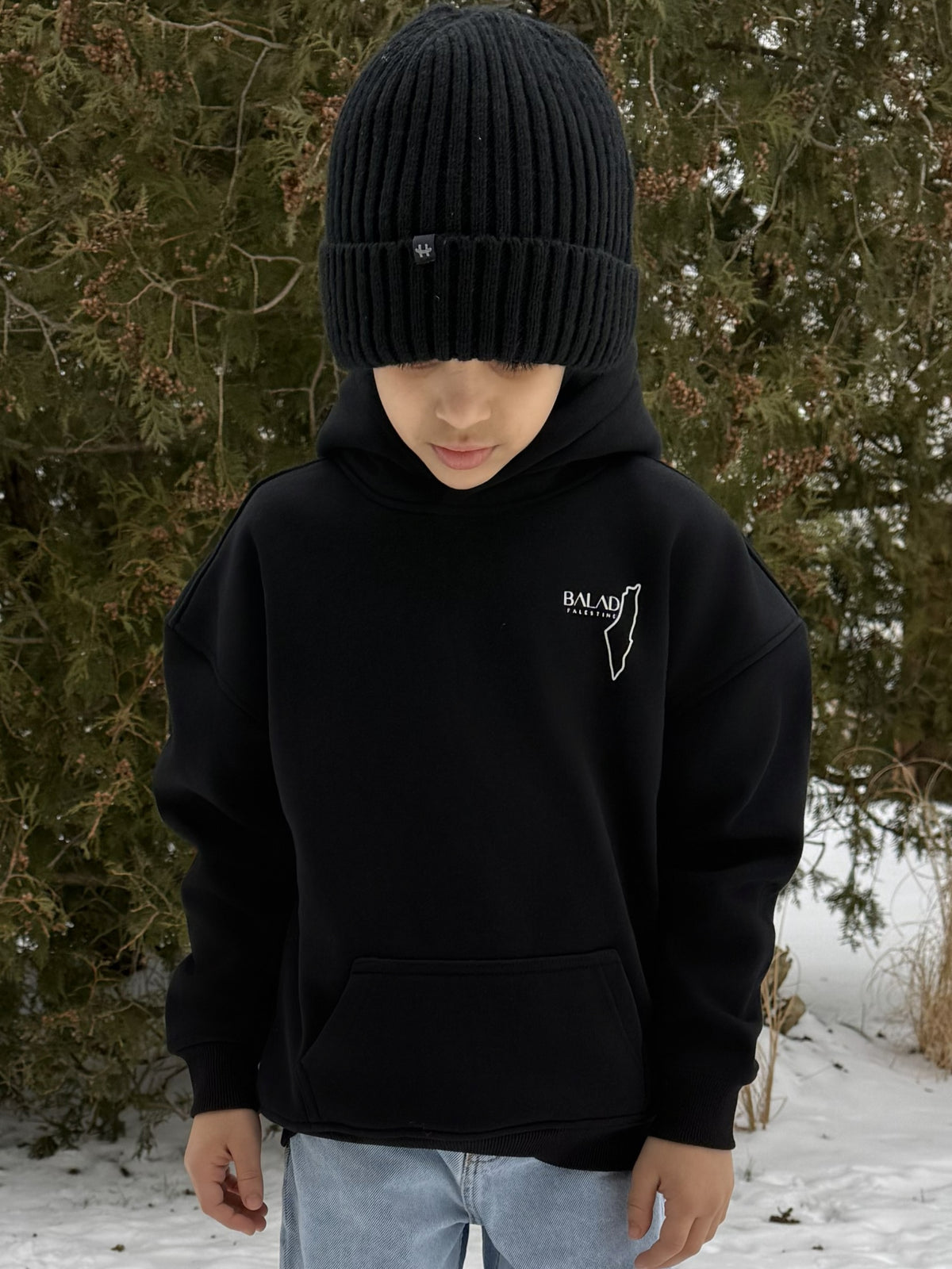 Kids Oversized Hoodie - Black