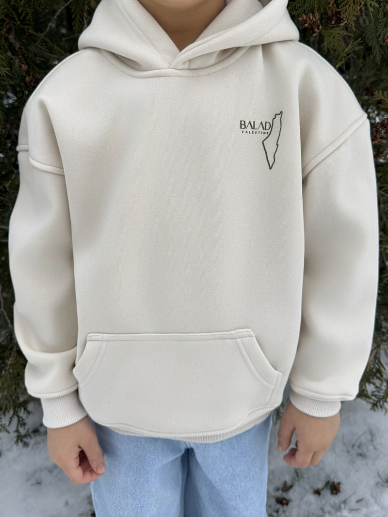 Kids Oversized Hoodie - Off White