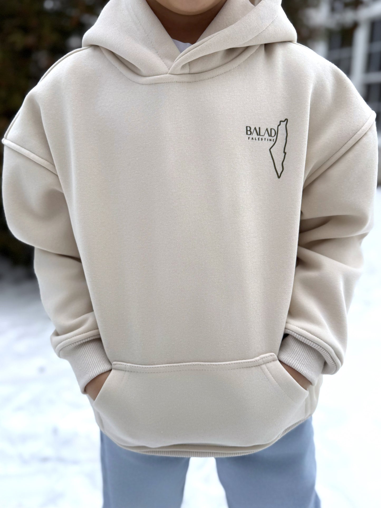 Kids Oversized Hoodie - Off White